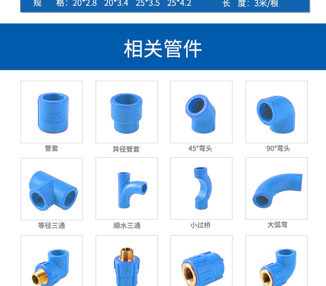 龍勝福管系列PPR水管